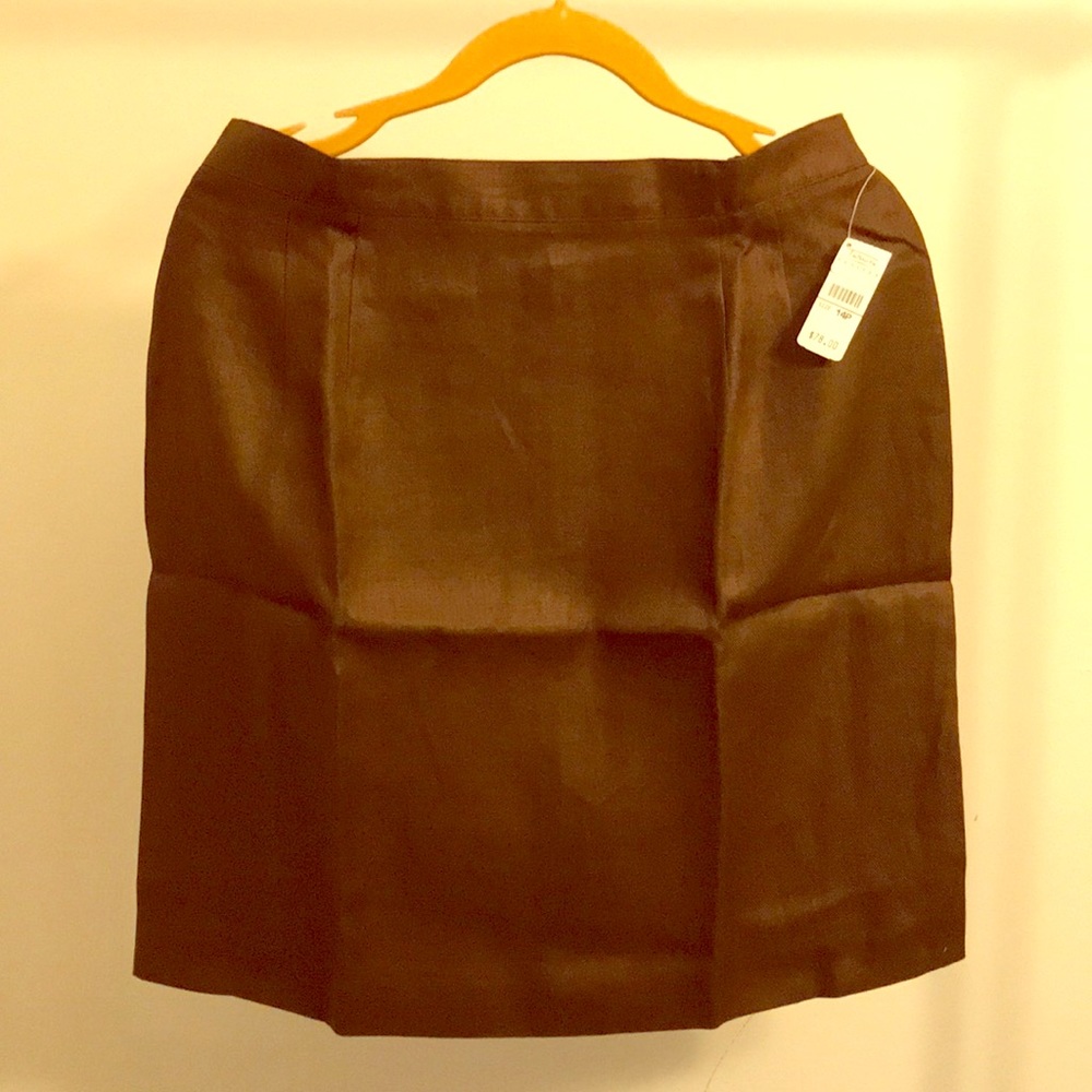 Chocolate Linen Skirt - Talbots
